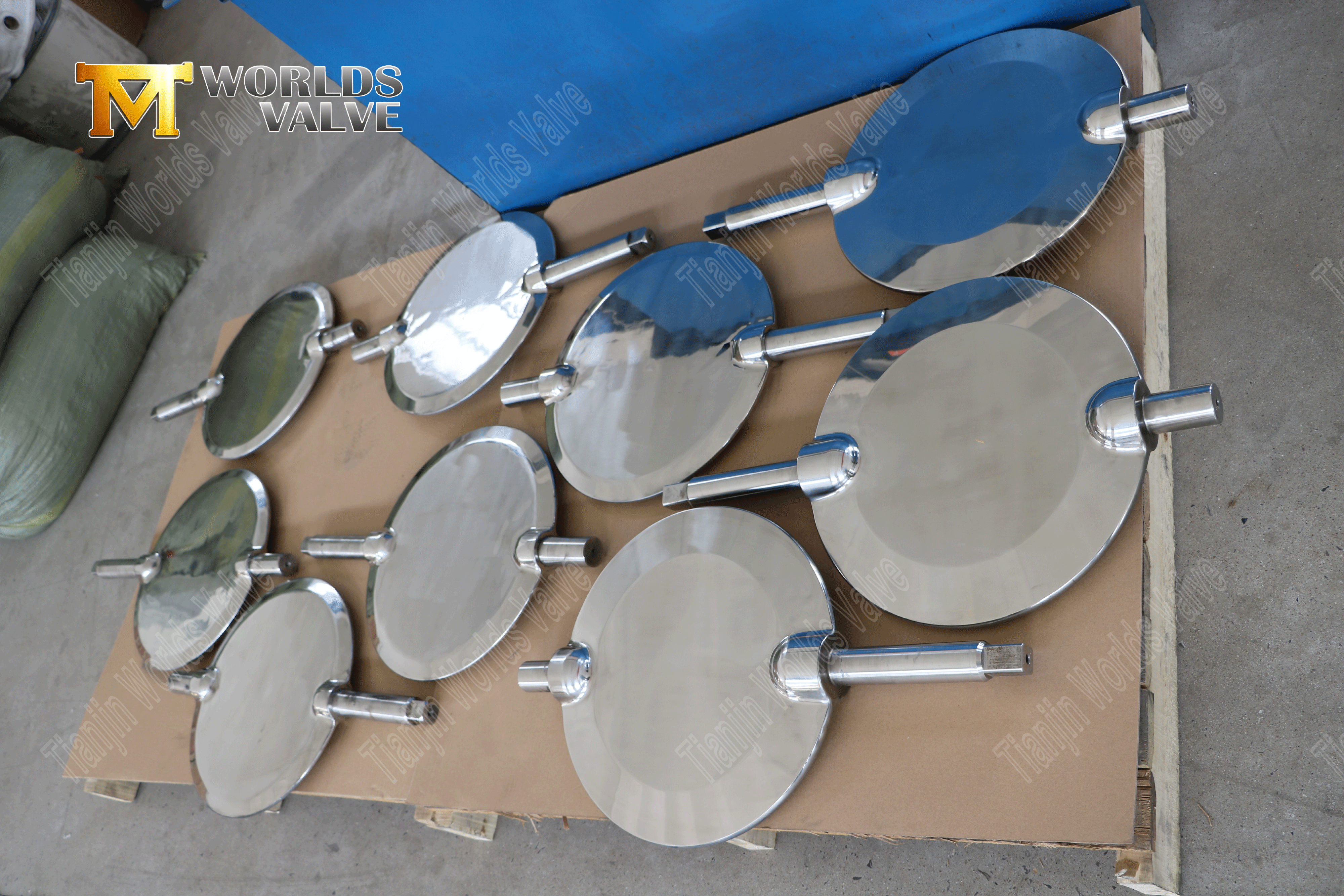 Vanne papillon rev&ecirc;tue de PTFE avec disque poli et actionneur pneumatique-1 (10)