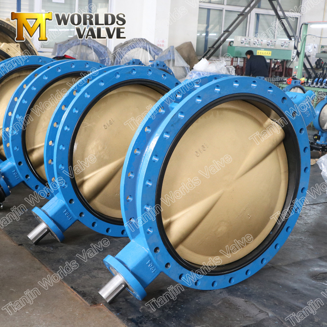 Vannes à papillon avec disque en aluminium B148 Disque de bronze en aluminium double bride U Type