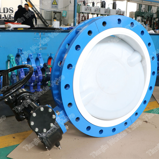 Grande taille PFA Disc Disc Butterfly Valve Split Corps