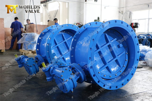 Vanne papillon double excentrique/excentrique en fonte ductile avec joint en caoutchouc EN558