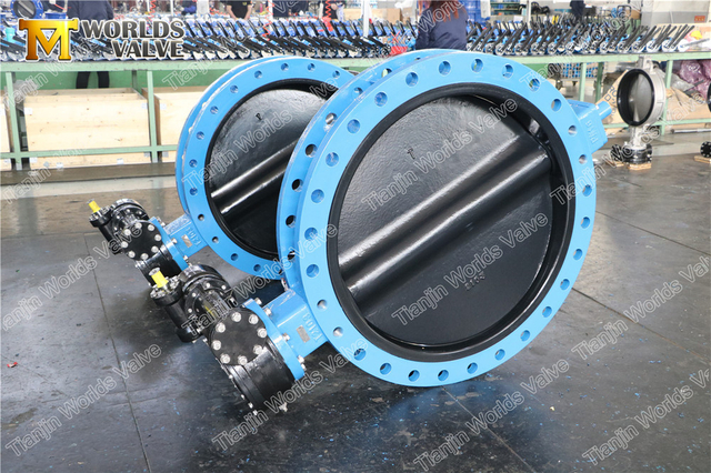 Vanne papillon à section en U avec disque de peinture HALAR