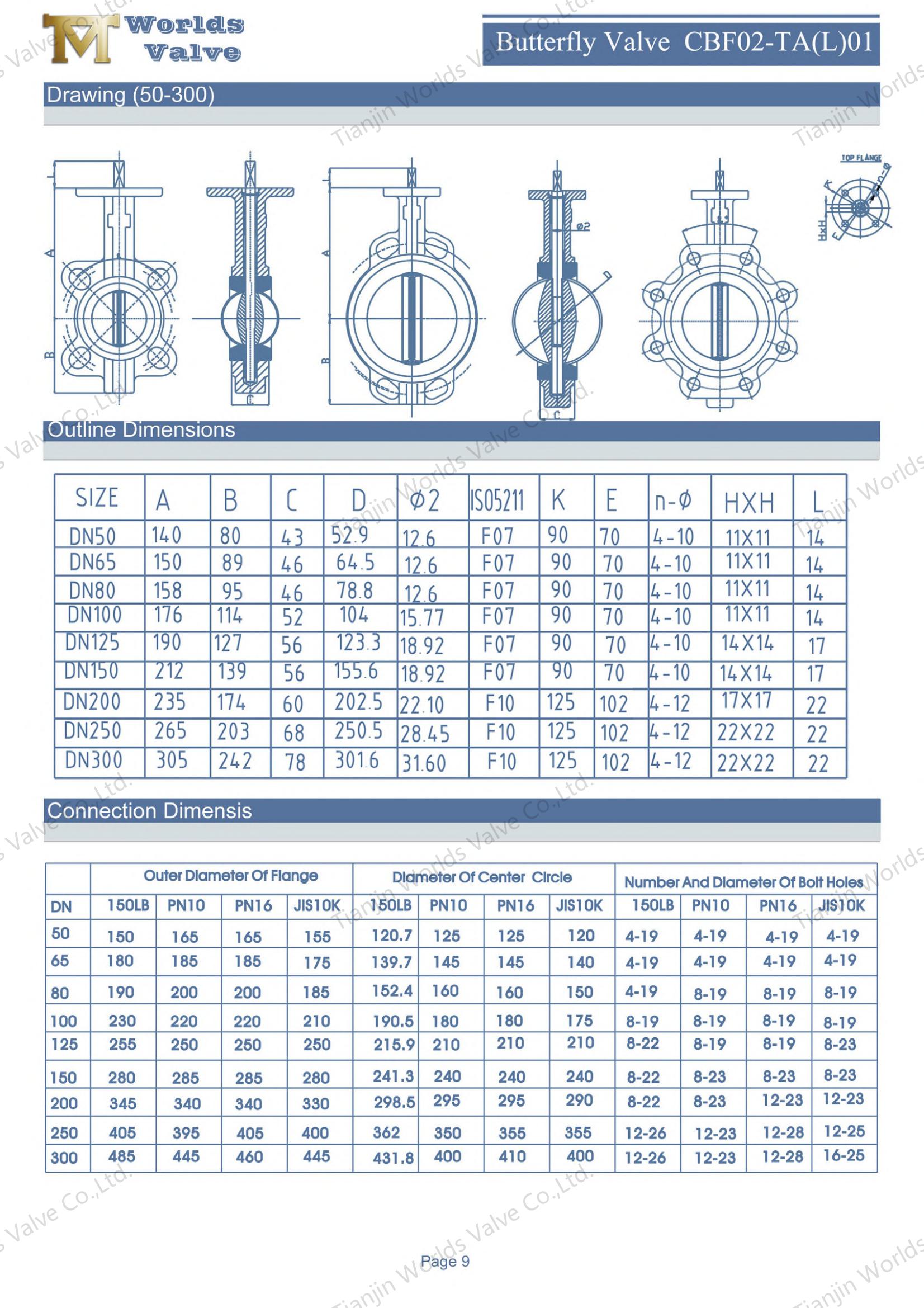 Fabricant de soupape de Chine - Valve papillon de type Wafer en fonte (2)