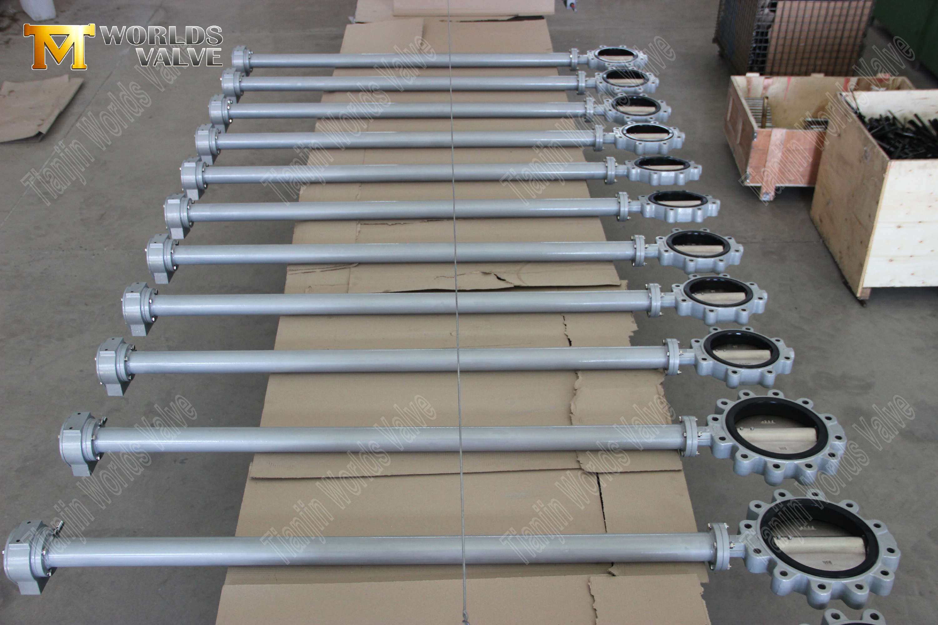 Prolong&eacute;-tige - & - Tapt-butterfly-valve-with-hand-lever-ACTUATION - Direct-Mount-Isolation-2- (1)