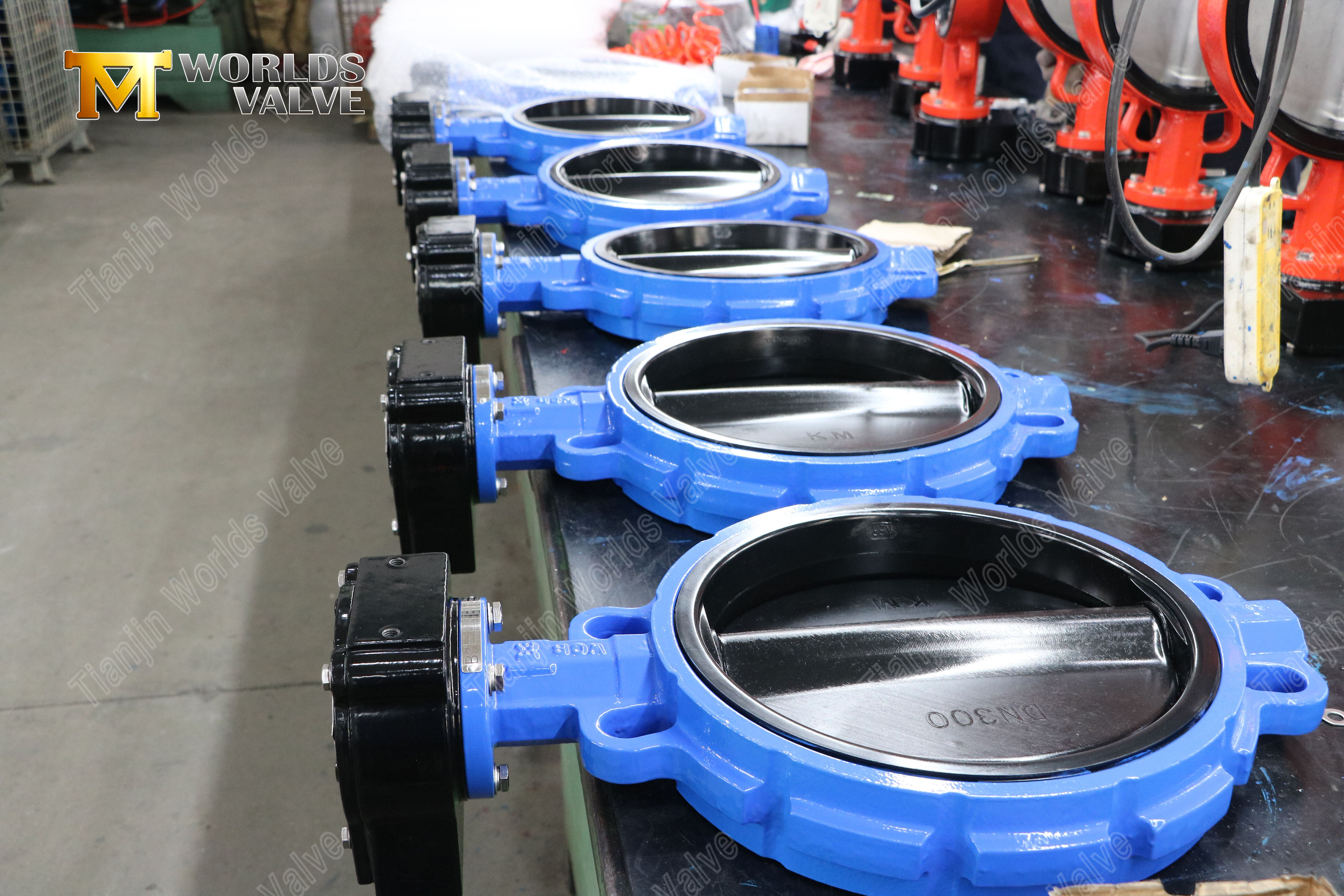 Vanne-papillon-&agrave;-si&egrave;ge-&agrave;-dos-solide-SS-gaufrette-avec-disque-de-polissage--Solution-haute temp&eacute;rature-&agrave; si&egrave;ge m&eacute;tallique-9