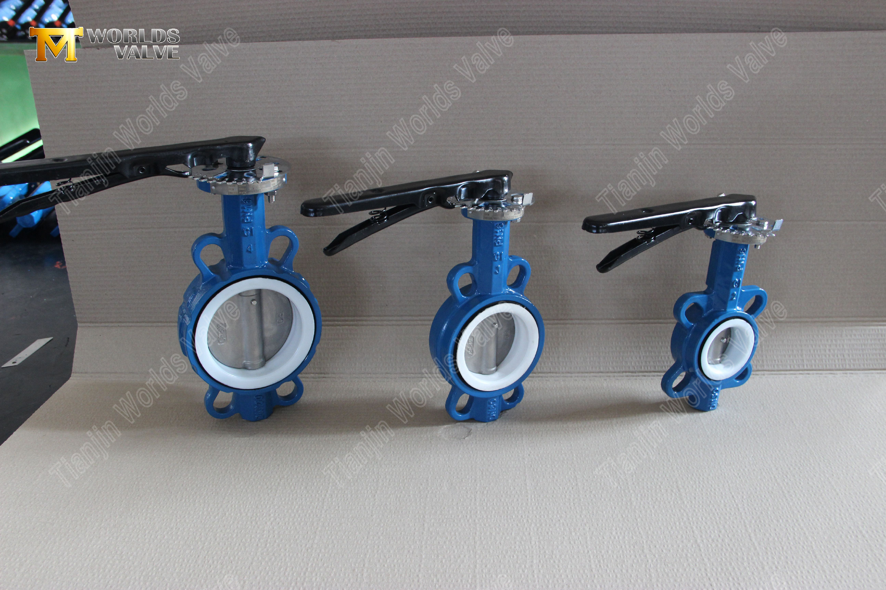 CF8M-Disc-&-PTFE-Seat-Wafer-Butterfly-Valve-with-Hand-Levier-Operation-8
