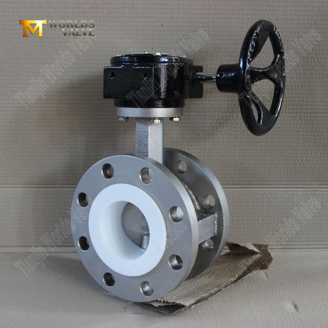 Vanne papillon à brides avec siège PTFE et disque CF8M | Conception à corps divisé