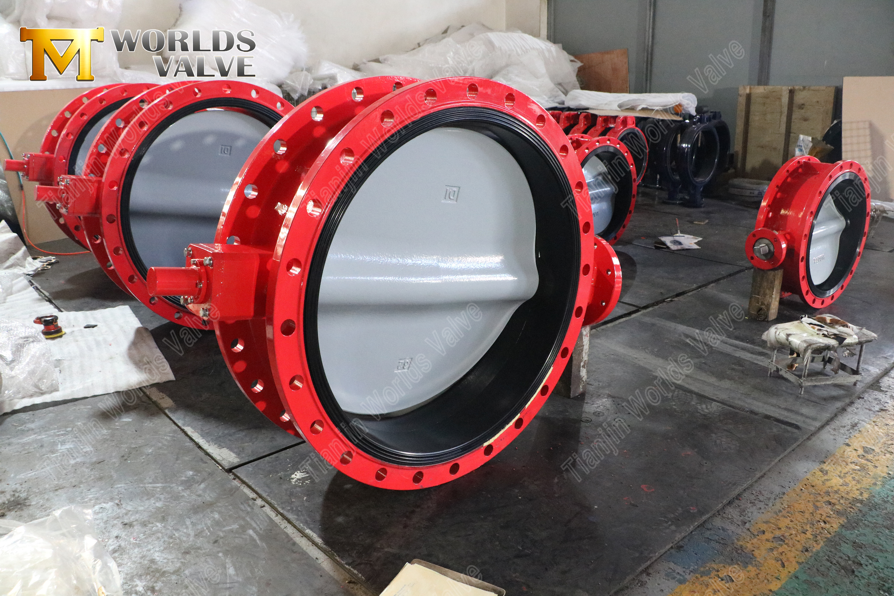 Vanne papillon &agrave; double bride avec disque DI recouvert de nylon (9)