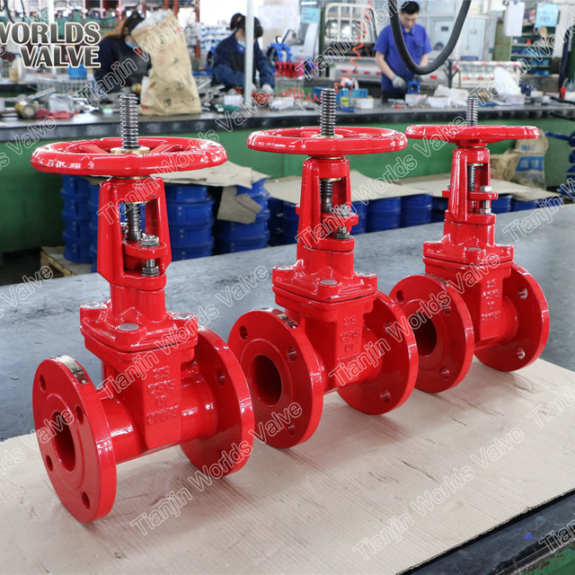 Vanne à vanne de cale en caoutchouc de fonte de tige montante pour la basse pression