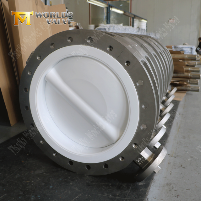 CF8M Split Body Butterfly Vanne avec disque et siège PTFE