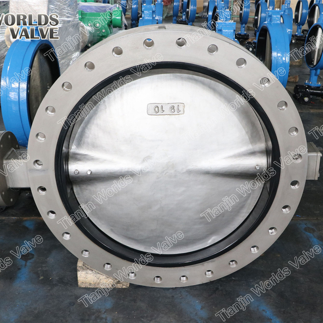 SAF2507 2205 5A 1.4469 Vanne papillon en acier inoxydable F53 avec CE ISO