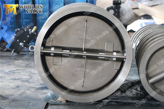 Clapets anti-retour à plaquettes en acier inoxydable, revêtement en caoutchouc EPDM