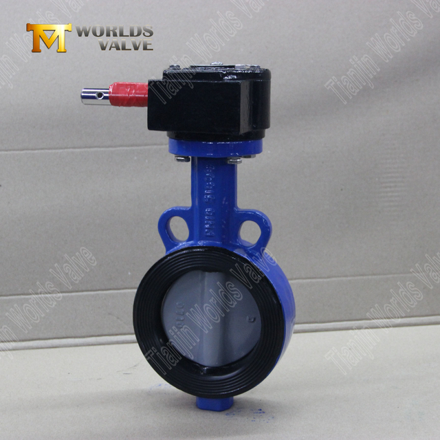Vanne de papillons à plaquette avec disque revêtu en nylon et corps WCB | Résistance à la corrosion rentable