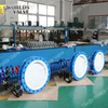 Grande taille PFA Disc Disc Butterfly Valve Split Corps