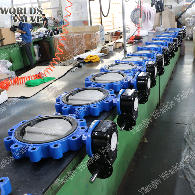 FC20 FCD40 JIS 5K 10K Valve papillon avec trou fileté