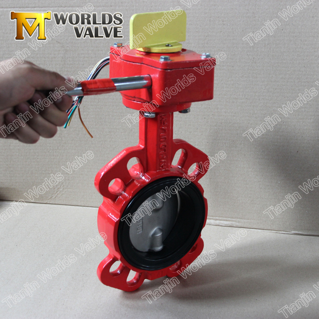 PN6 PN10 PN16 PN25 CL125 Cl150 Vannes papillon à deux arbres avec connexion à brides AS TableD Tableau E