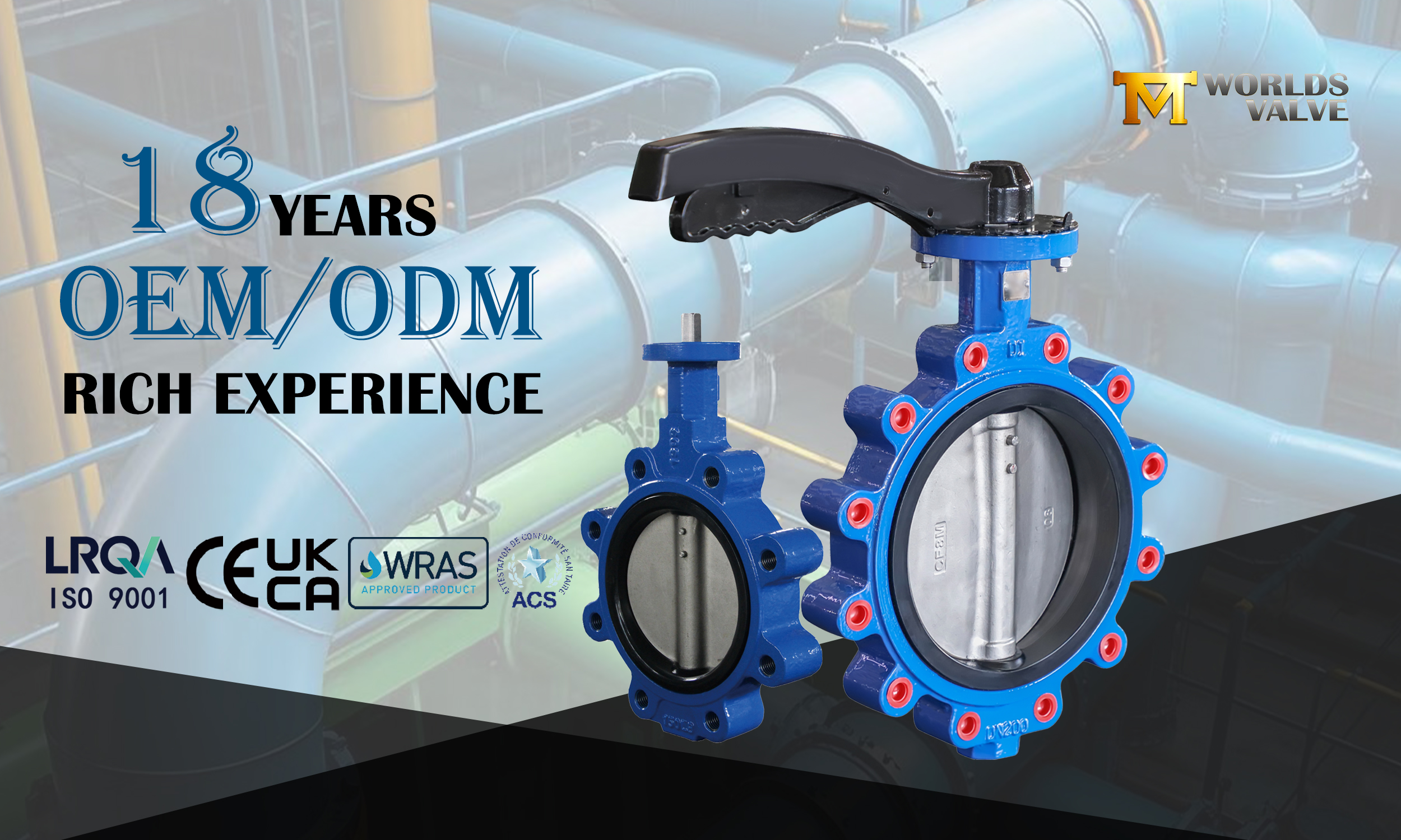 Bouchette à papillon avec corps de valve DI et disque en acier inoxydable par le fournisseur de soupape de papillon chinois