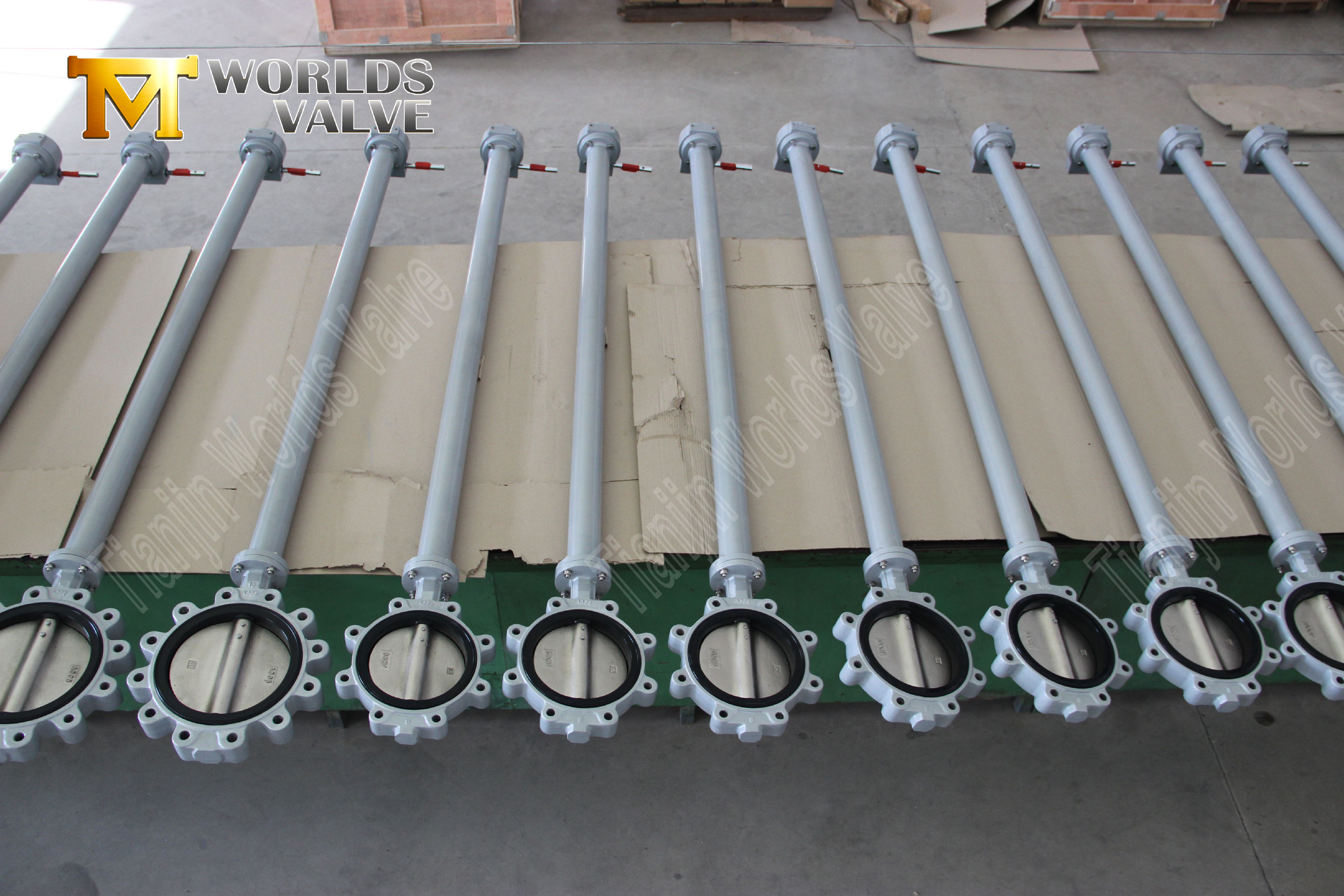 &Eacute;tendue-tige - & - Tapt-butterfly-valve-with-hand-lever-ACTUATION - Direct-Mount-Isolation-2- (2)