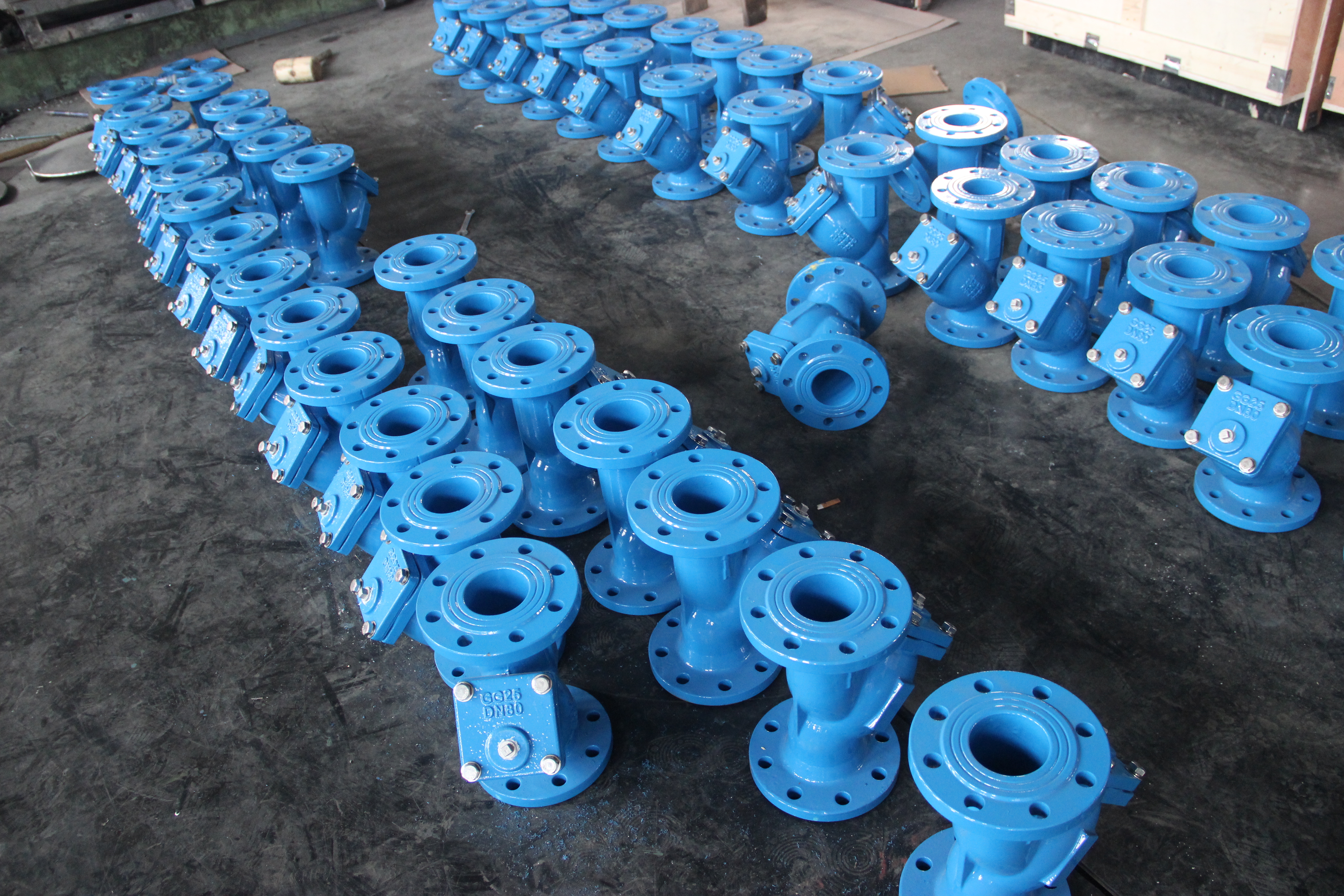 Filtre de type Y DN80, corps en fonte ductile, connexion &agrave; bride, protection des pipelines industriels (2).JPG