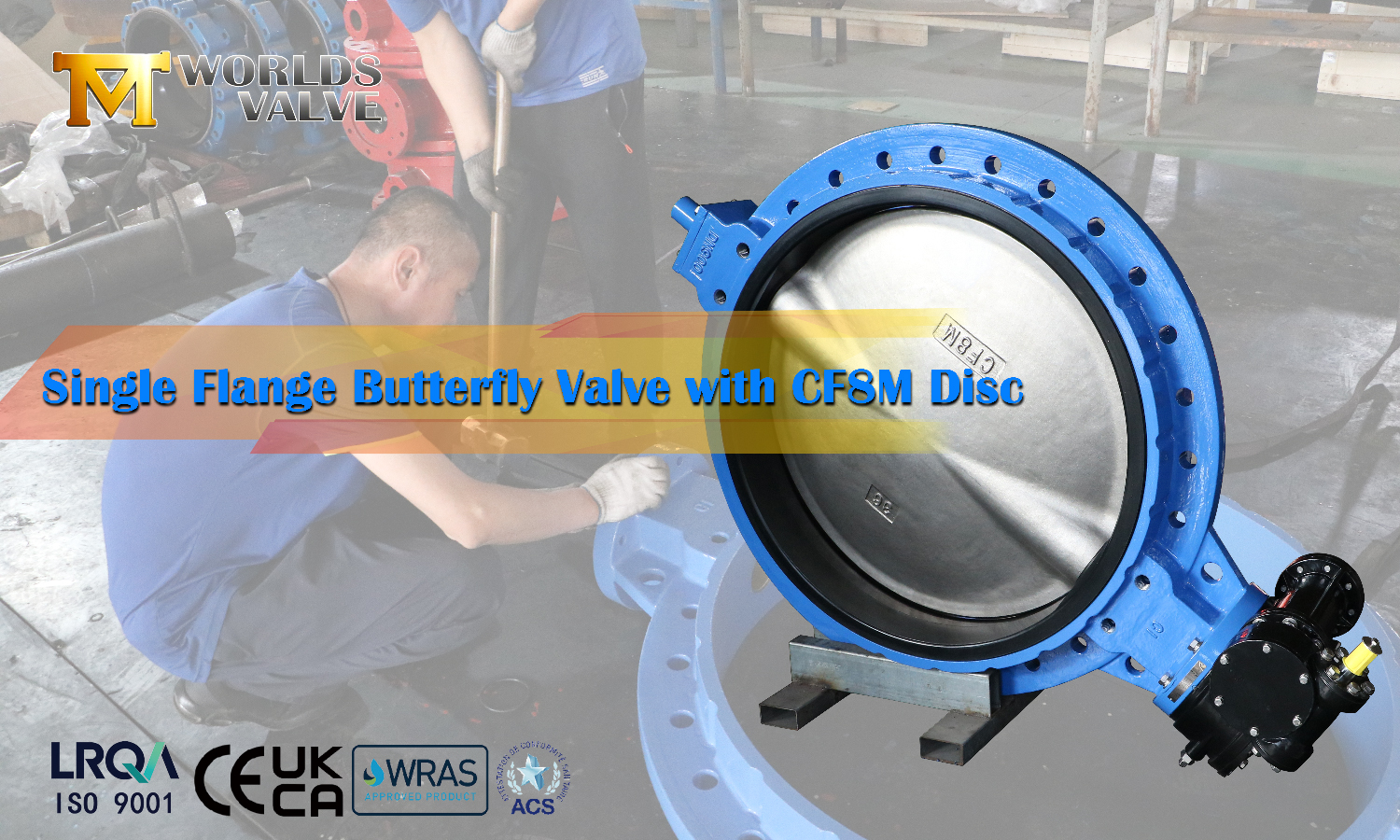 Vanne de papillon unique de bride CI avec disque CF8M: résistance à la corrosion rentable pour les applications robustes