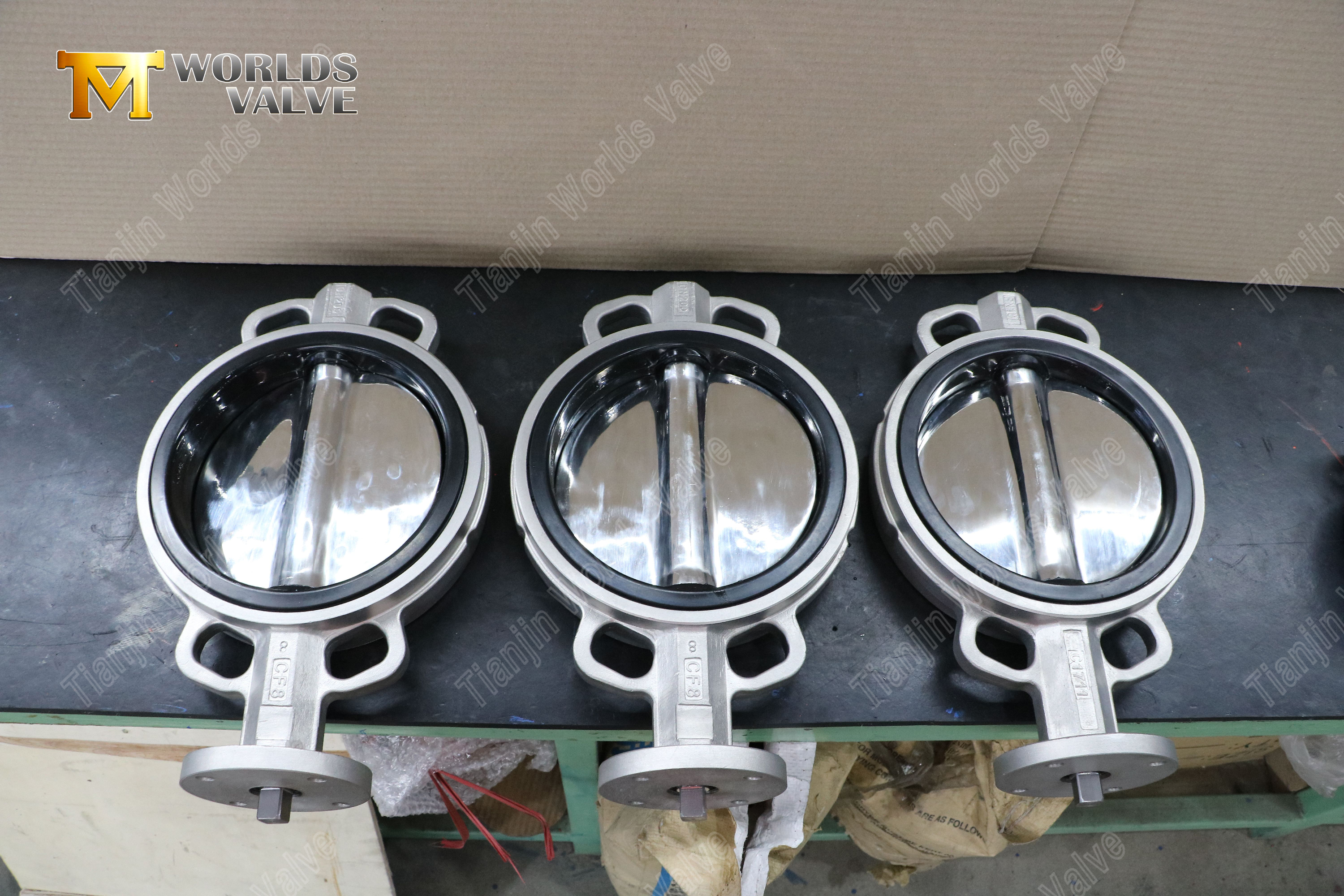 Vanne-papillon-&agrave;-si&egrave;ge-&agrave;-dos-solide-SS-wafer-avec-disque-de-polissage--Solution-haute temp&eacute;rature-&agrave; si&egrave;ge m&eacute;tallique-7