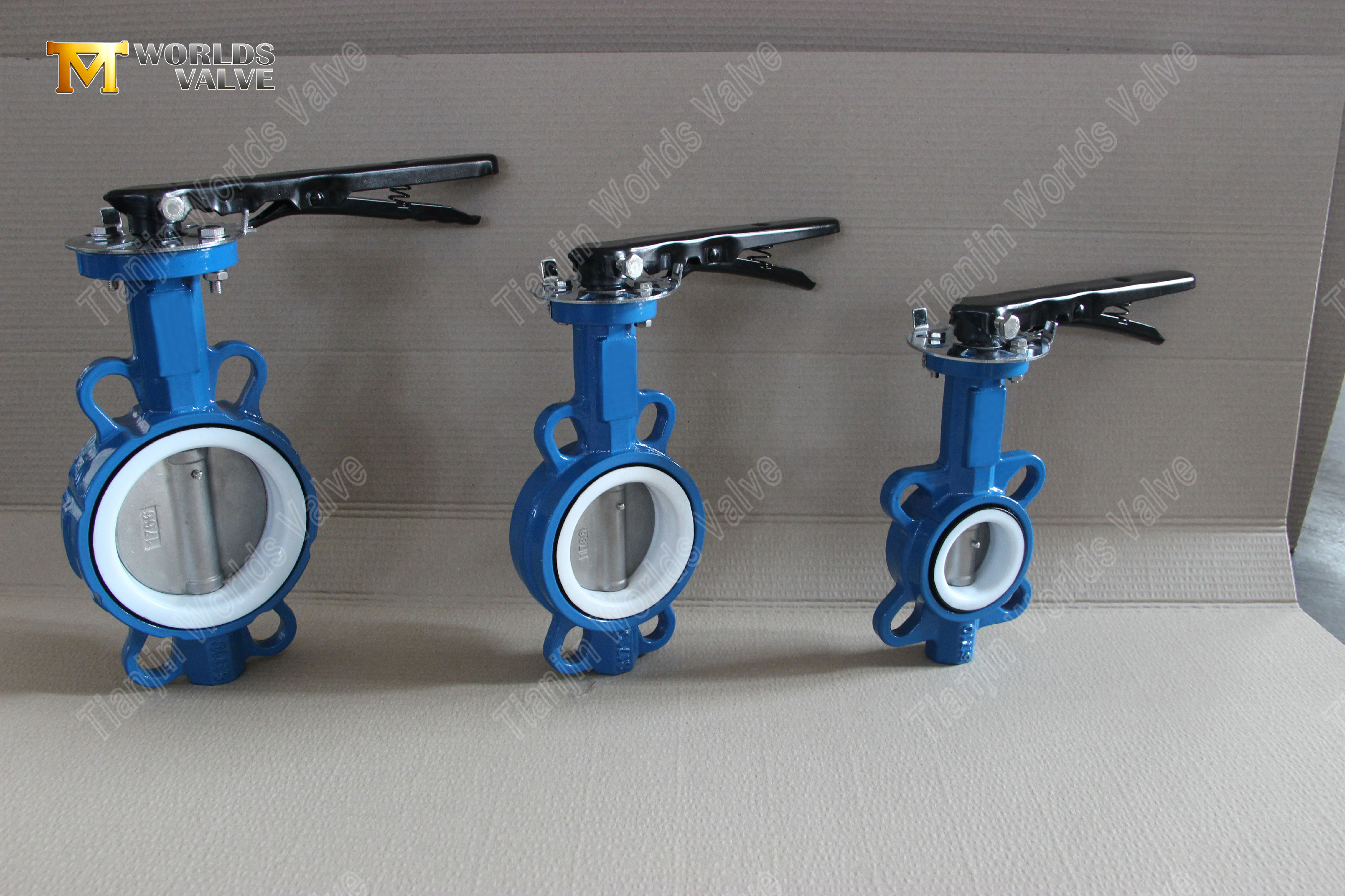 CF8M-Disc-&-PTFE-Seat-Wafer-Butterfly-Valve-with-Hand-Levier-Operation-6