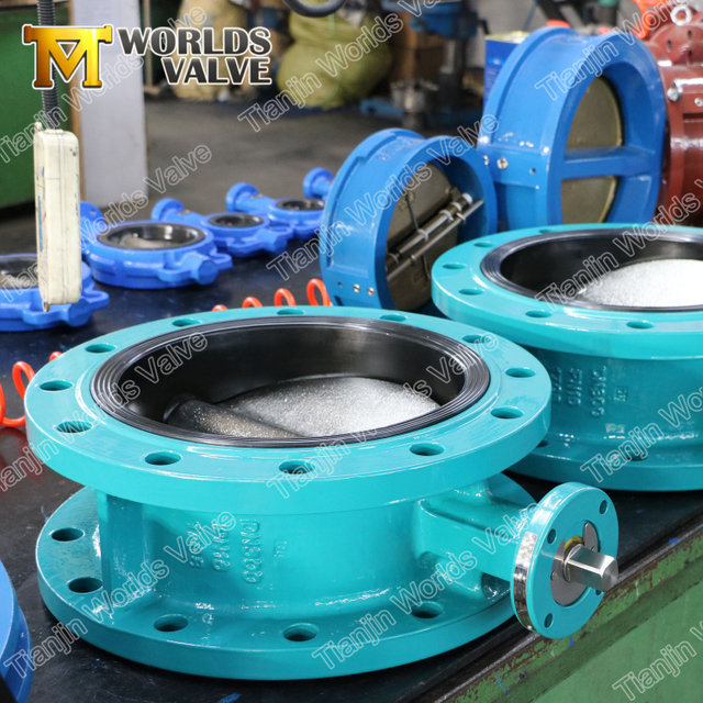 Vanne papillon double bride avec siège vulcanisé