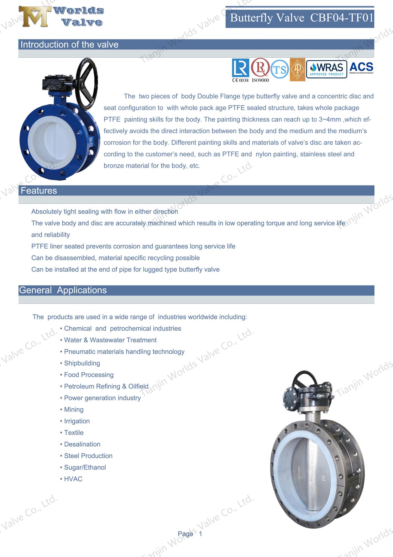 PTFE SI&Egrave;GE ET VALVES DE PORTON DISCHEURES &Agrave; DISC INT&Eacute;RIT&Eacute; (8) (8)