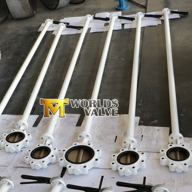 Soupape à papillons de type collé et taraudé avec broche étendue