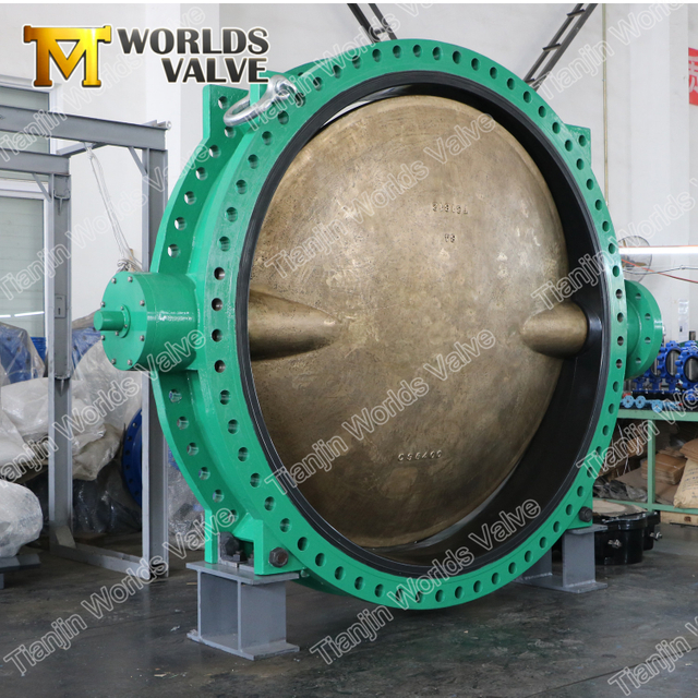 Vanne papillon DN2100 DN2200 à double bride de grande taille