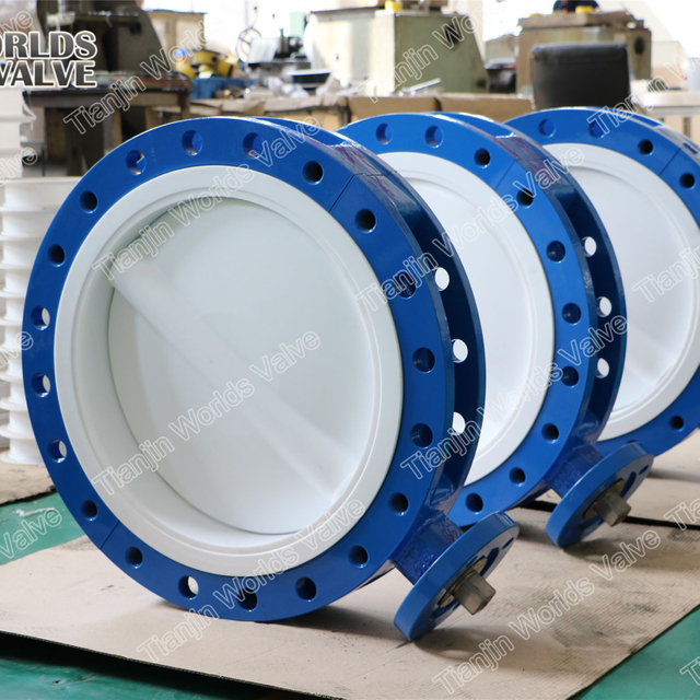 Conception de corps en deux parties de vanne papillon à revêtement PTFE API609