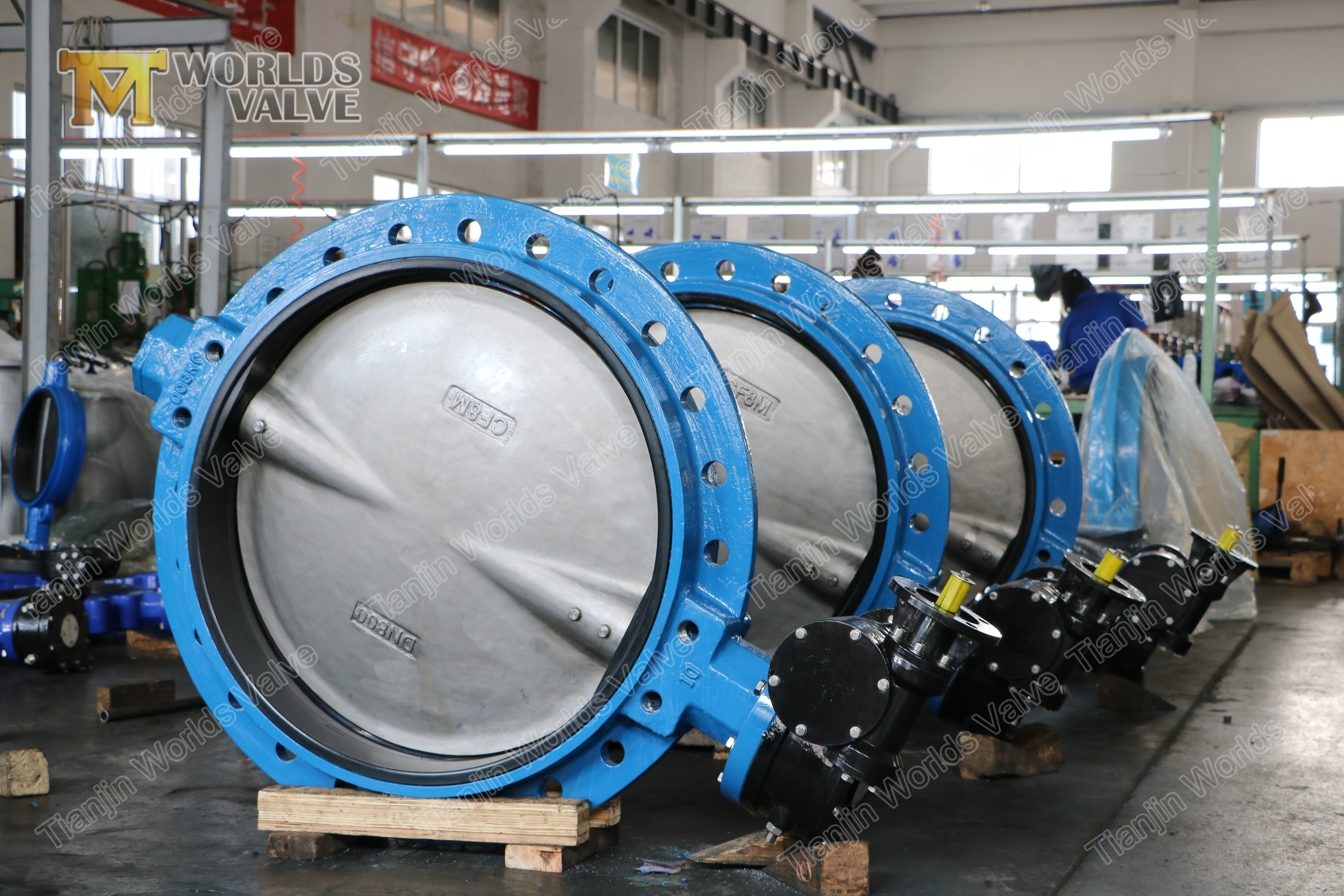 3 CF8 304 CF8M 316 Vanne papillon &agrave; bride unique