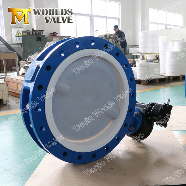 Doublure revêtue PFA Double Butterfly Valves Butterfly Class150 Classe 125