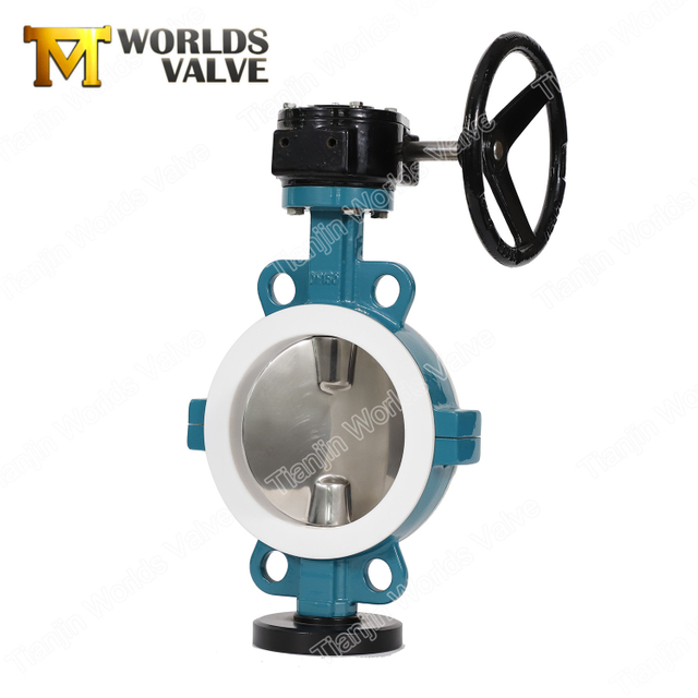 Vanne papillon en PTFE de plaquette de disque poli