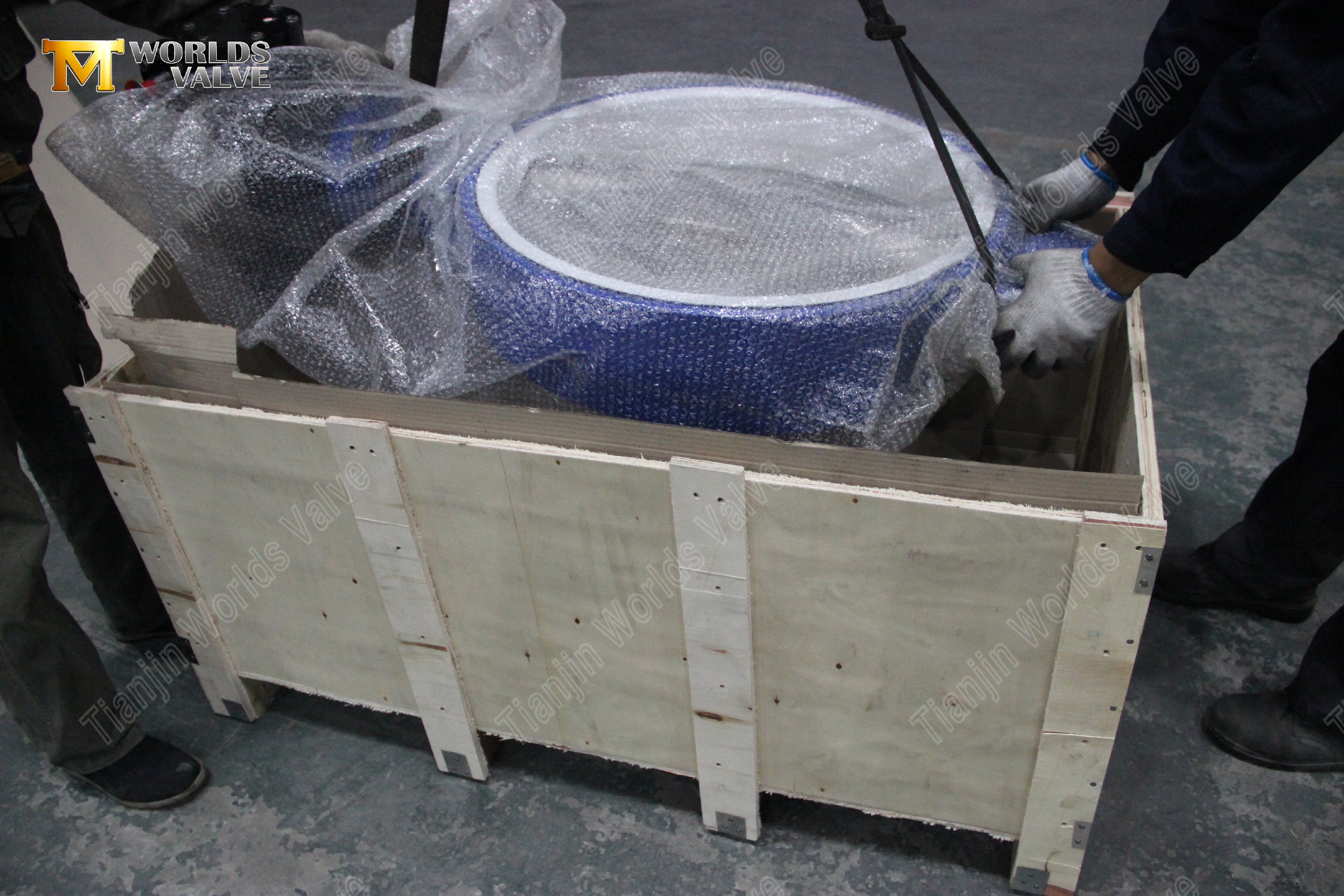 Vanne papillon &agrave; plaquettes en fonte ductile avec si&egrave;ge en PTFE et disque CF8M (7).jpg